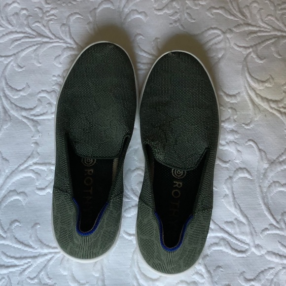 Rothy’s slip on sneaker dark green jacquard pattern 5.5 - Picture 1 of 5